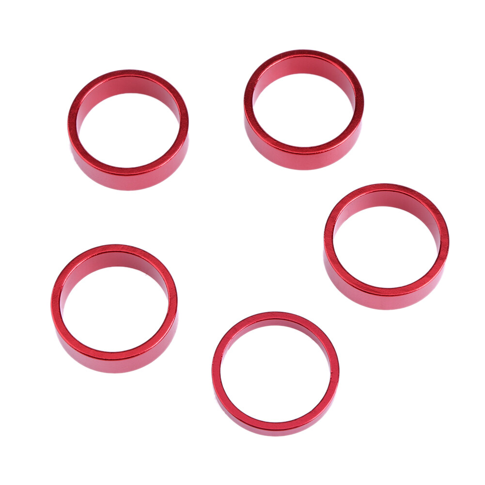 5pcs Aluminum Alloy Bicycle Headset Pad Front Riser Pad Front Fork Gasket