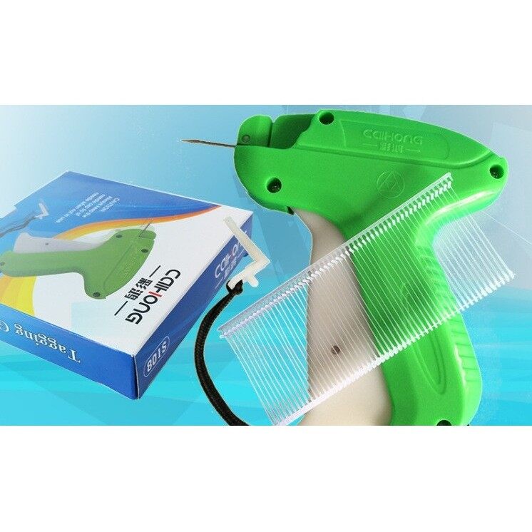 Combo cho súng bắn nhãn mác tiêu chuẩn 801s + 5 cây kim, hộp ti nhựa 35mm