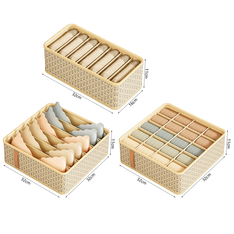 Loozykit Divider Storage Box Panty / Socks / Bra Storage Box Underwear Organizer Drawer