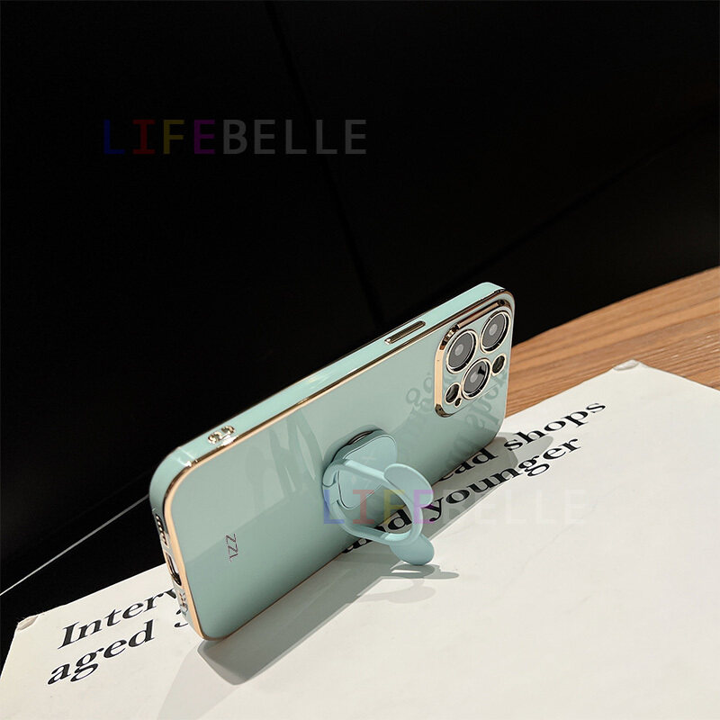LIFEBELLE Ốp Cho Samsung Galaxy A50 A50s A30s A70 Ốp, Có Giá Đỡ Gấu Dễ Thương Ốp Điện Thoại Mềm Sáng Tạo Cao Cấp Sang Trọng Cho Cặp Đôi Nữ Mạ Ốp Lưng Bảo Vệ Chống Sốc Bằng Silicon
