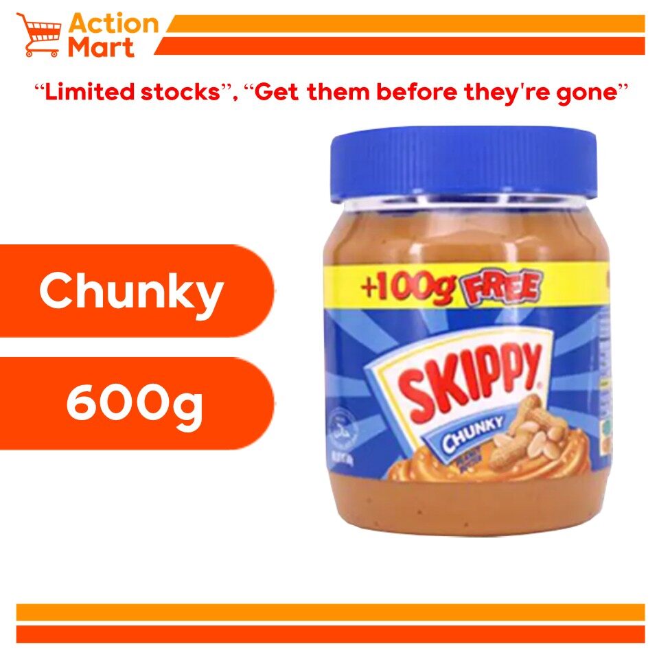 (EXPIRED DATE NOV 2023) Skippy Chunky Peanut Butter 600g Super Chunky