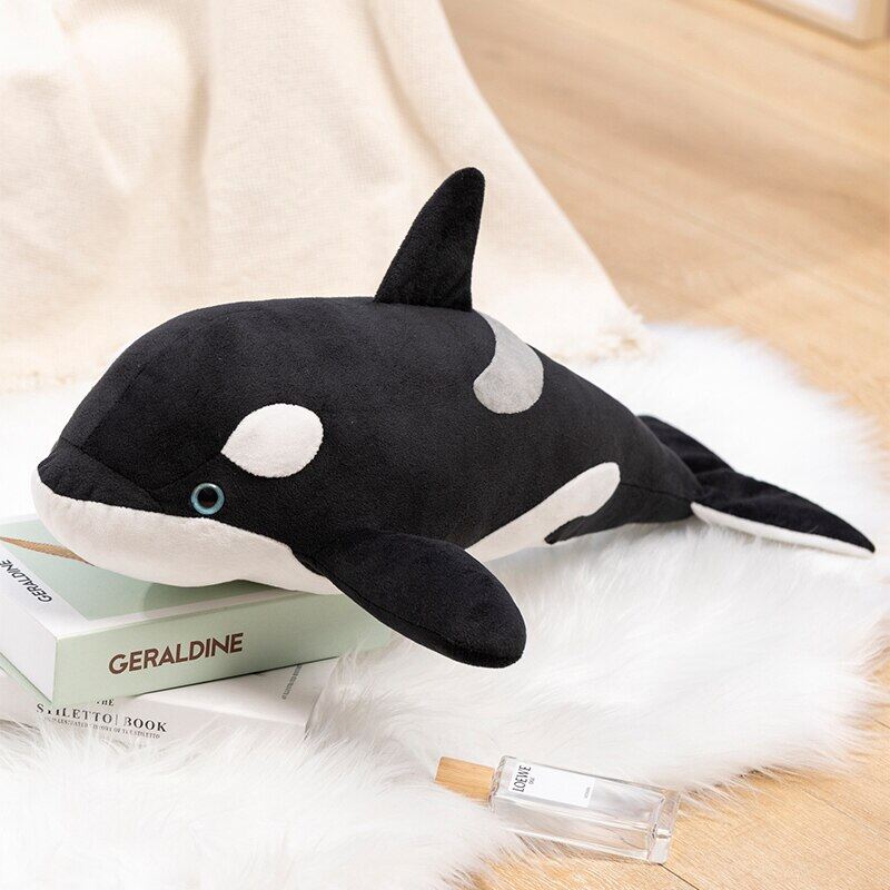 Killer Whale High Fidelity Anime Cute Plush Killer Whale Shark Plush Toy Lifelike Animal Simulation Plush Doll Kawaii Toy Gift Stuffed Toys