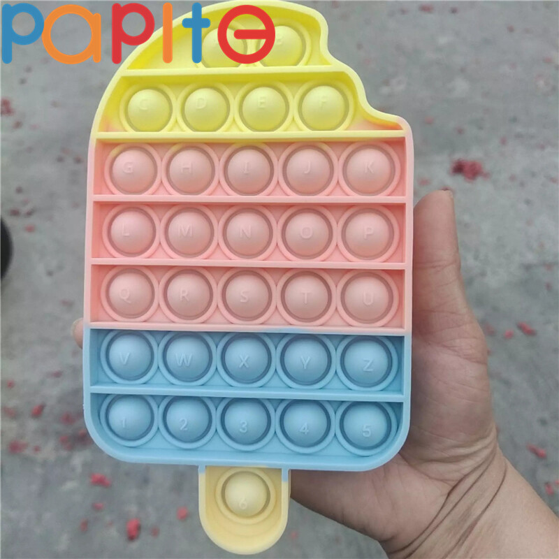 PAPITE 2021ใหม่ล่าสุด Pop It Fidget Bubble Fidget Sensory Push Toy Tiktok ความเครียด Reliever ของเล่นความต้องการพิเศษเงียบห้องเรียน