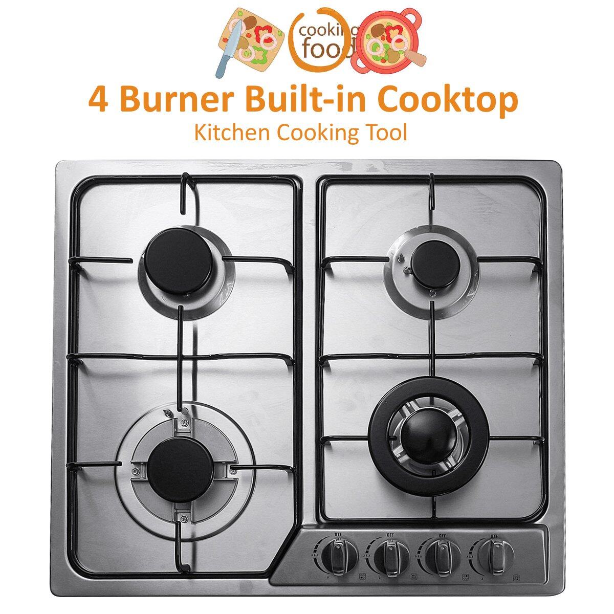 Ready Stock Low Price Free Shipping 4 Burner Built In Cooktop Stainless Steel Gas Stoves Natural Gas Hob Lazada Singapore