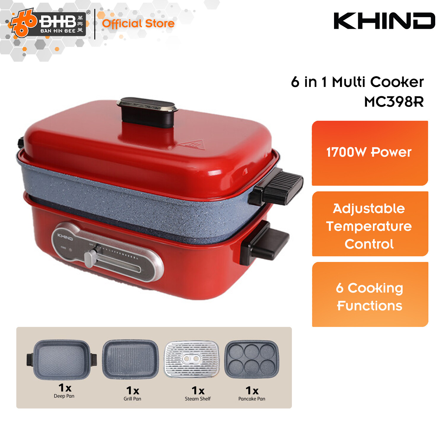 Khind mc398r multi cooker hot sale