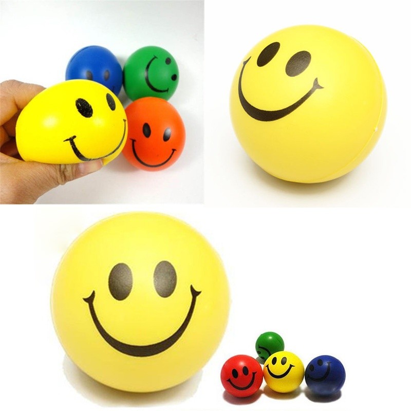 Sanhe 2PCS Smiley face ball Decompression Vent Stress ball toy Mood Reliever Squeeze