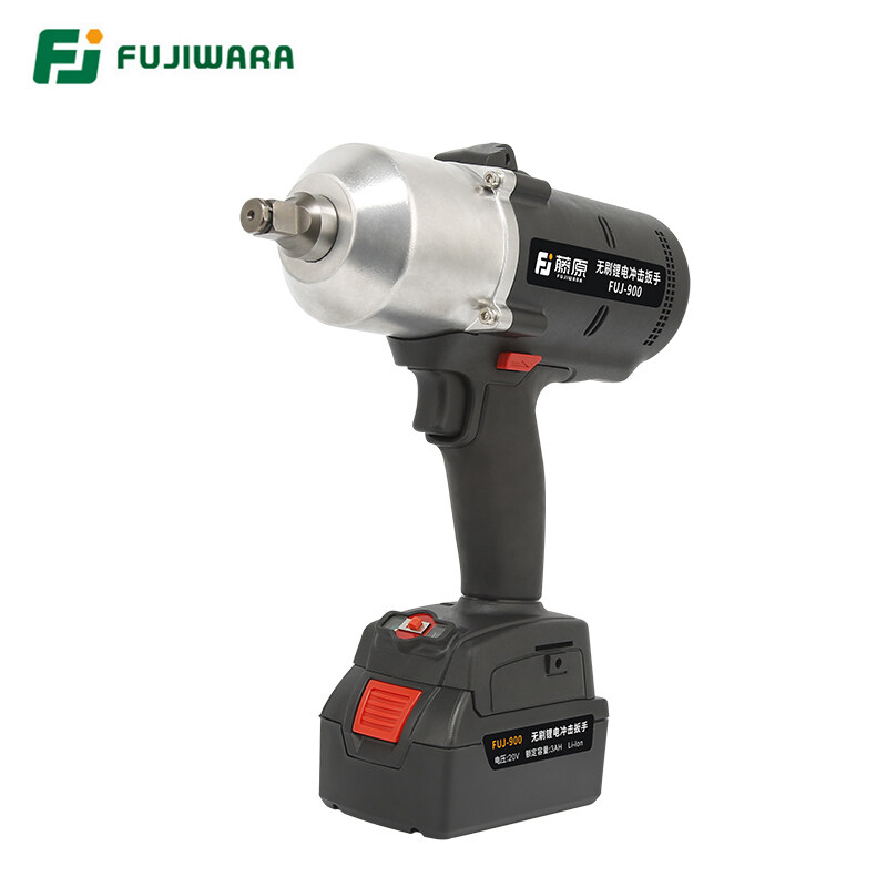 FUJIWARA 900N.M 1/2 Electric Wrench 20V Rechargeable Battery High Torque Brushless Cordless Impact Wrench