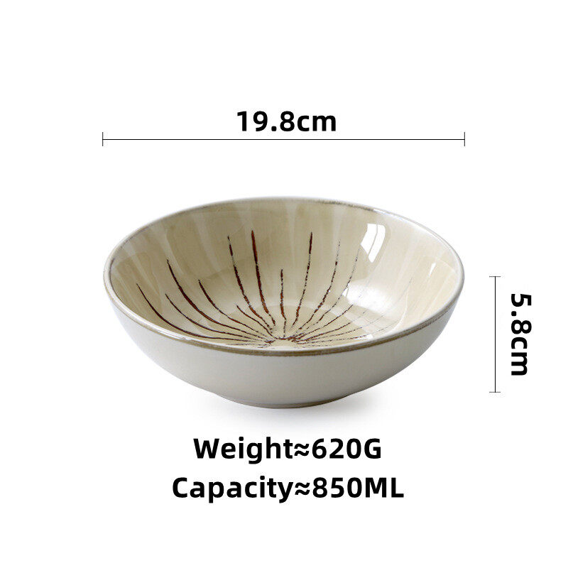 OMK Modern Simple Style Ceramics 7 inch bowl 850ML