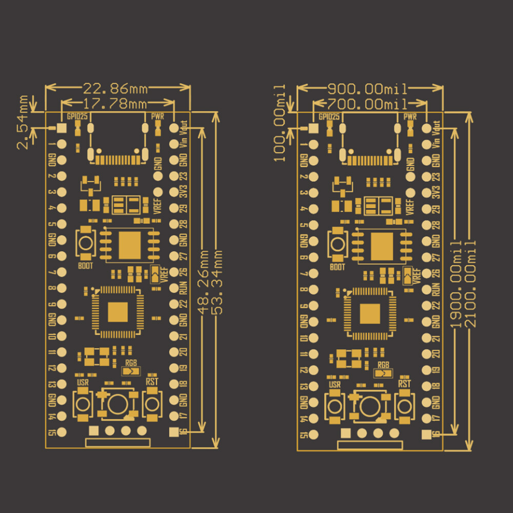 Raspberry Pi Pico với pre-hàn tiêu đề vi điều khiển mini bảng mạch phát triển Raspberry Pi rp2040 chip