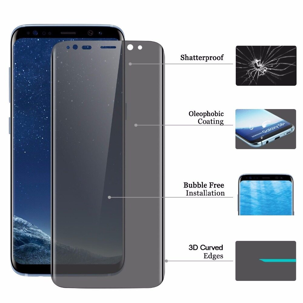 LUOWAN cho Samsung Galaxy S9 Miếng dán cường lực cho màn hình điện thoại 9H Độ cứng chống trầy xước