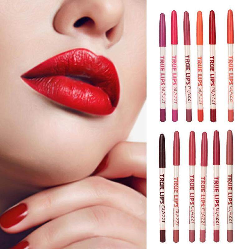 Comeup 12 Màu/Bộ Chống Nước Kẻ Bút Chì Son Môi Bút lâu Thời Trang Kolarmy Comestic Dụng Cụ
