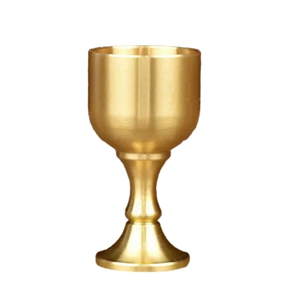 Compact Vintage Brass Wine Glass Drinking Tumbler Cup Mug for Home Bar
