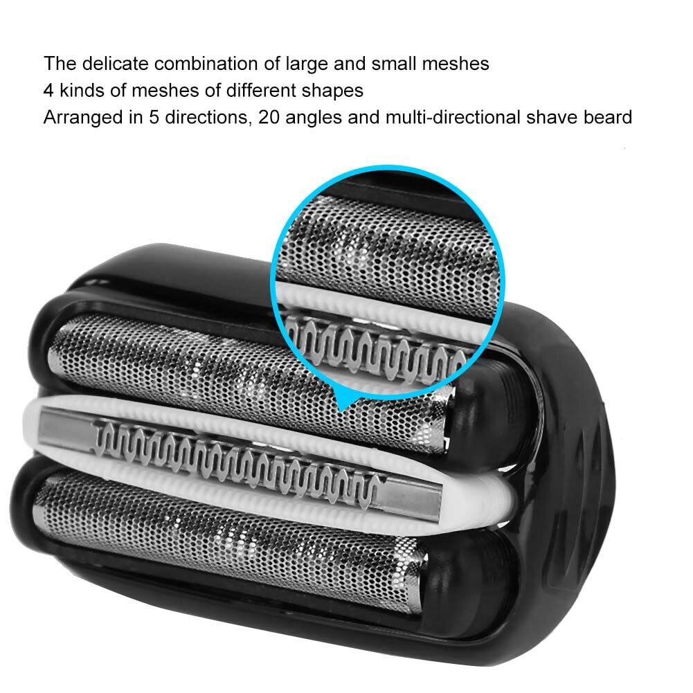 Electric Shaver Foil Head Replacement For Braun Razor 3 Series 300S 