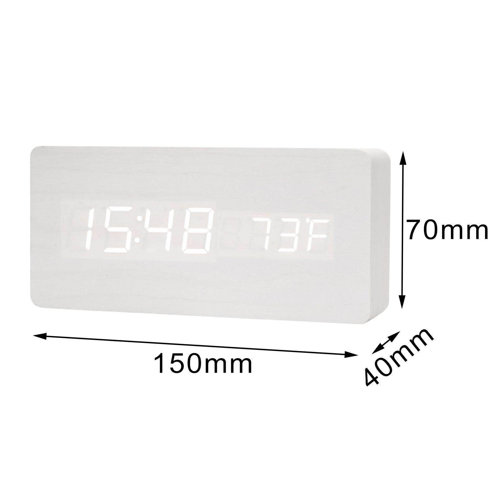 Blesiya Đồng Hồ Báo Thức Kỹ Thuật Số Hiện Đại 3 Thiết Lập Báo Thức Màn Hình LED Lớn Trang Trí Nhà Cửa