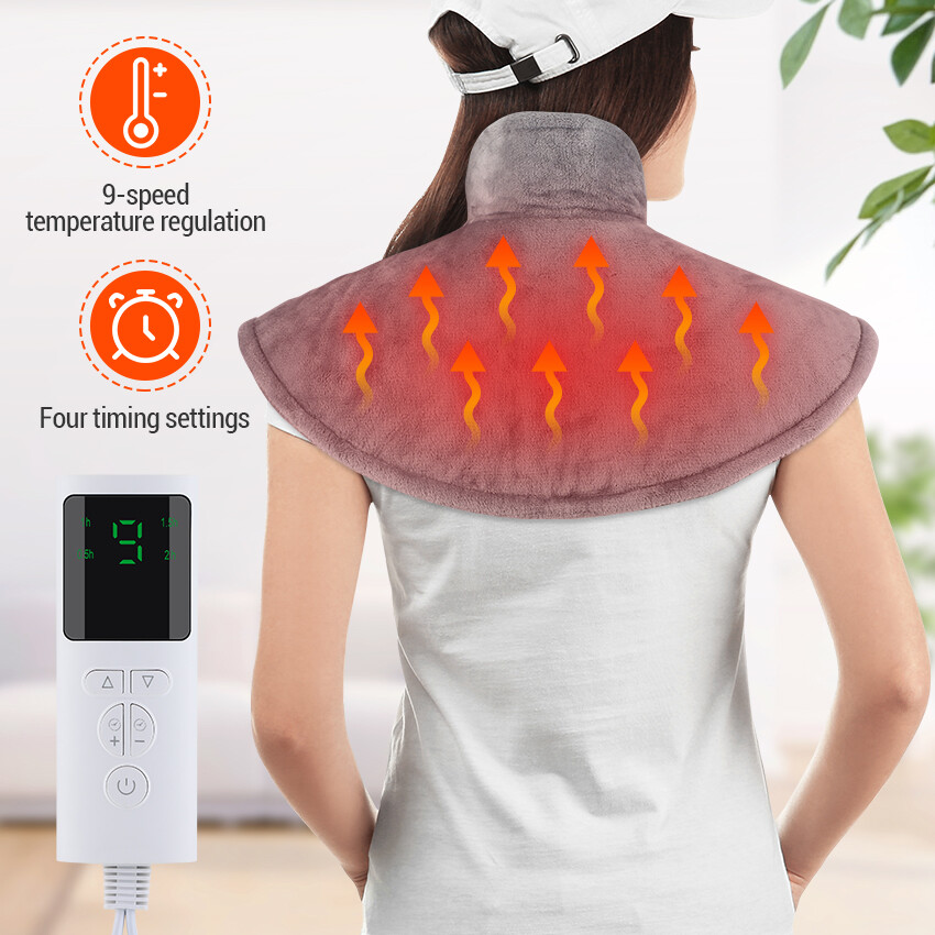 Khăn choàng làm nóng bằng điện cổ vai pad nén nóng vật lý trị liệu hẹn giờ 9 Nhiệt độ làm giảm đau cổ vai