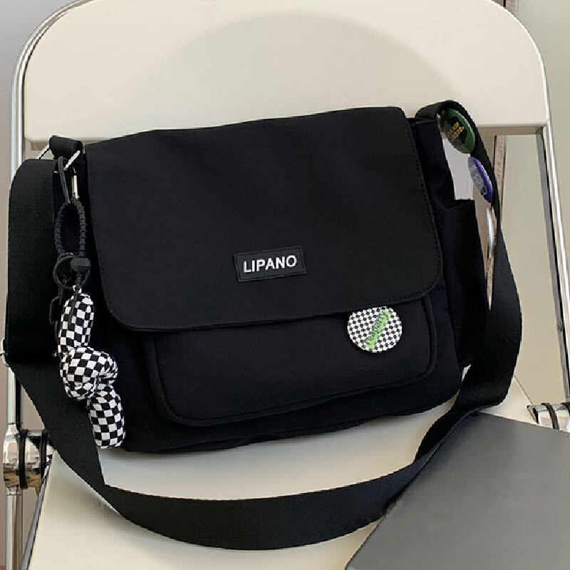 QFDI Bag Men's crossbody bag single shoulder bag Instagram casual backpack Japanese style retro messenger bag