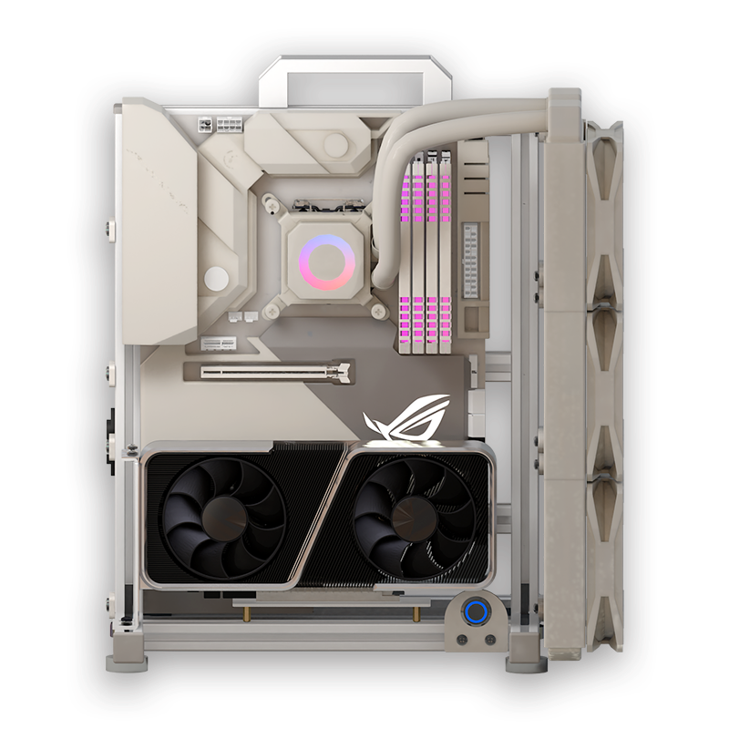 ATX Gamers Cabinet Rack ITX MATX Open PC Case Frame DIY Water Cooler Desktop Computer Aluminum Creative Tower Gaming Modding