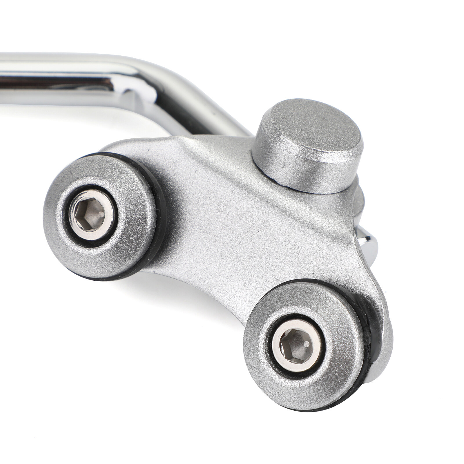 Areyourshop Universal Motorcycle Windscreen Bracket 7/8  22mm Standard Handlebar Windshield Mount Clamp Silver