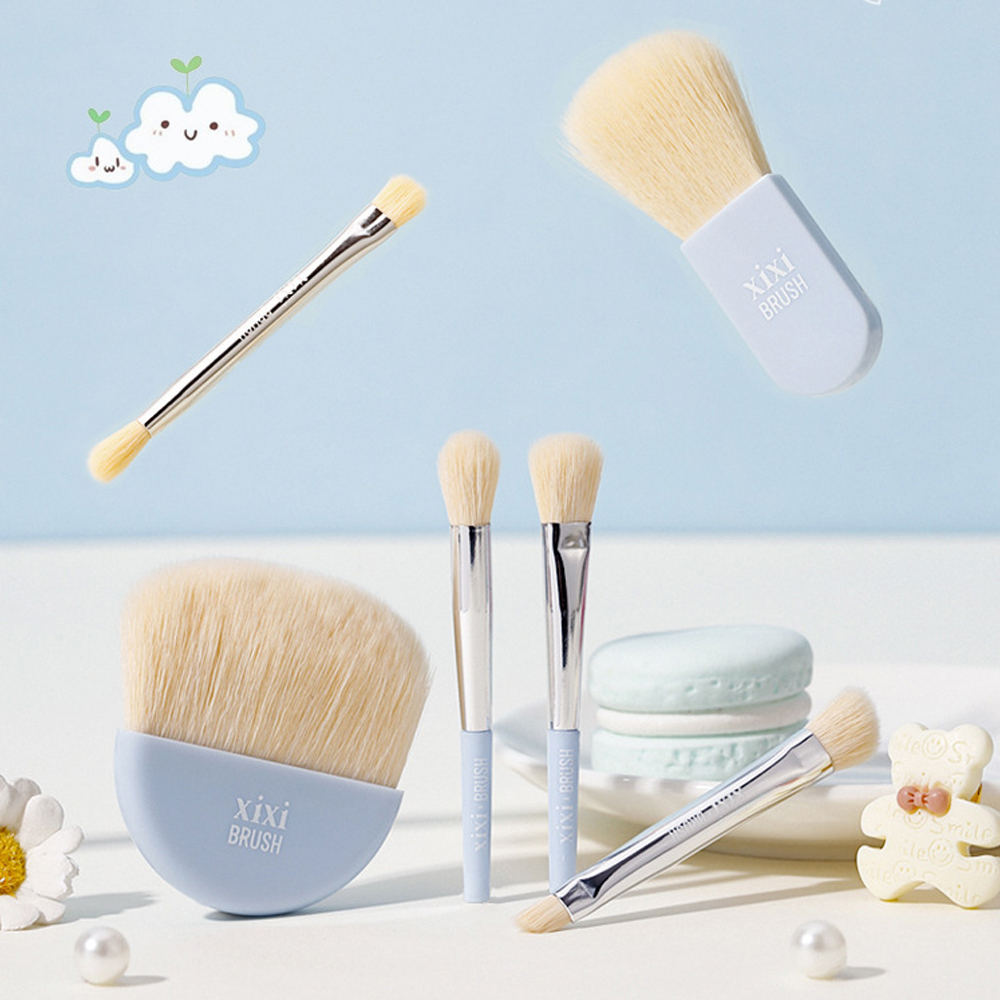 Bộ 6 Cọ Trang Điểm Du Lịch Mini Cọ Che Khuyết Điểm Mềm Cầm Tay Dụng Cụ Đánh Phấn Mắt Nền Làm Đẹp Kèm Hộp