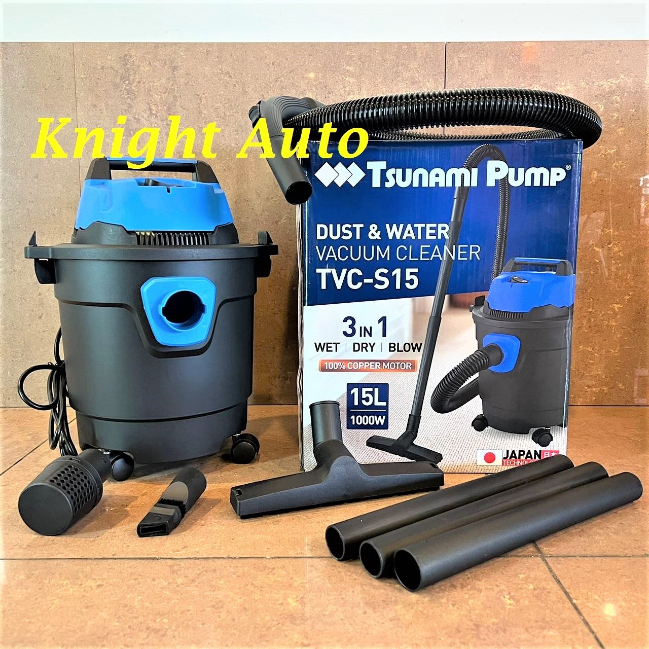 Tsunami TVCS15 3 In 1 Industrial Dust & Water Vacuum Cleaner Series