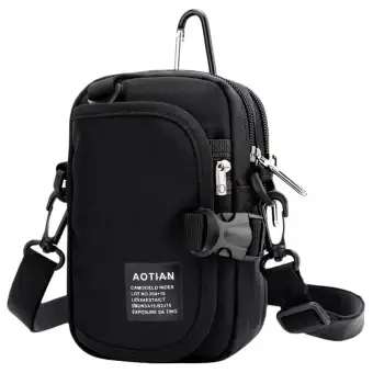 Aotian Men S Small Shoulder Bag Waterproof Portable Casual Travel Card Anti Theft Male Mini Crossbody