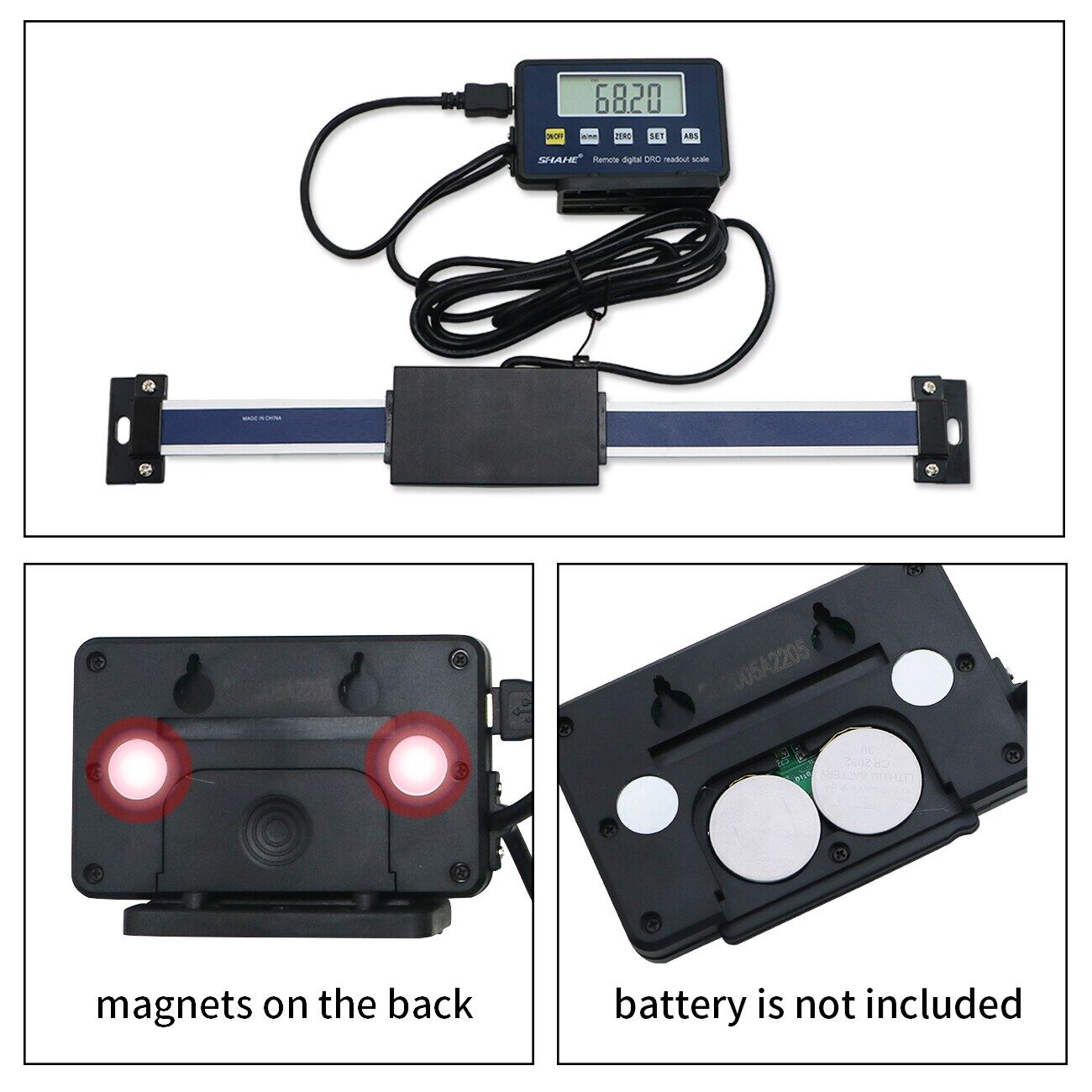 0.01Mm 0-500Mm Digital Linear Scale With LCD Base Remote Display Readout Linear Scale External Display Linear Ruler