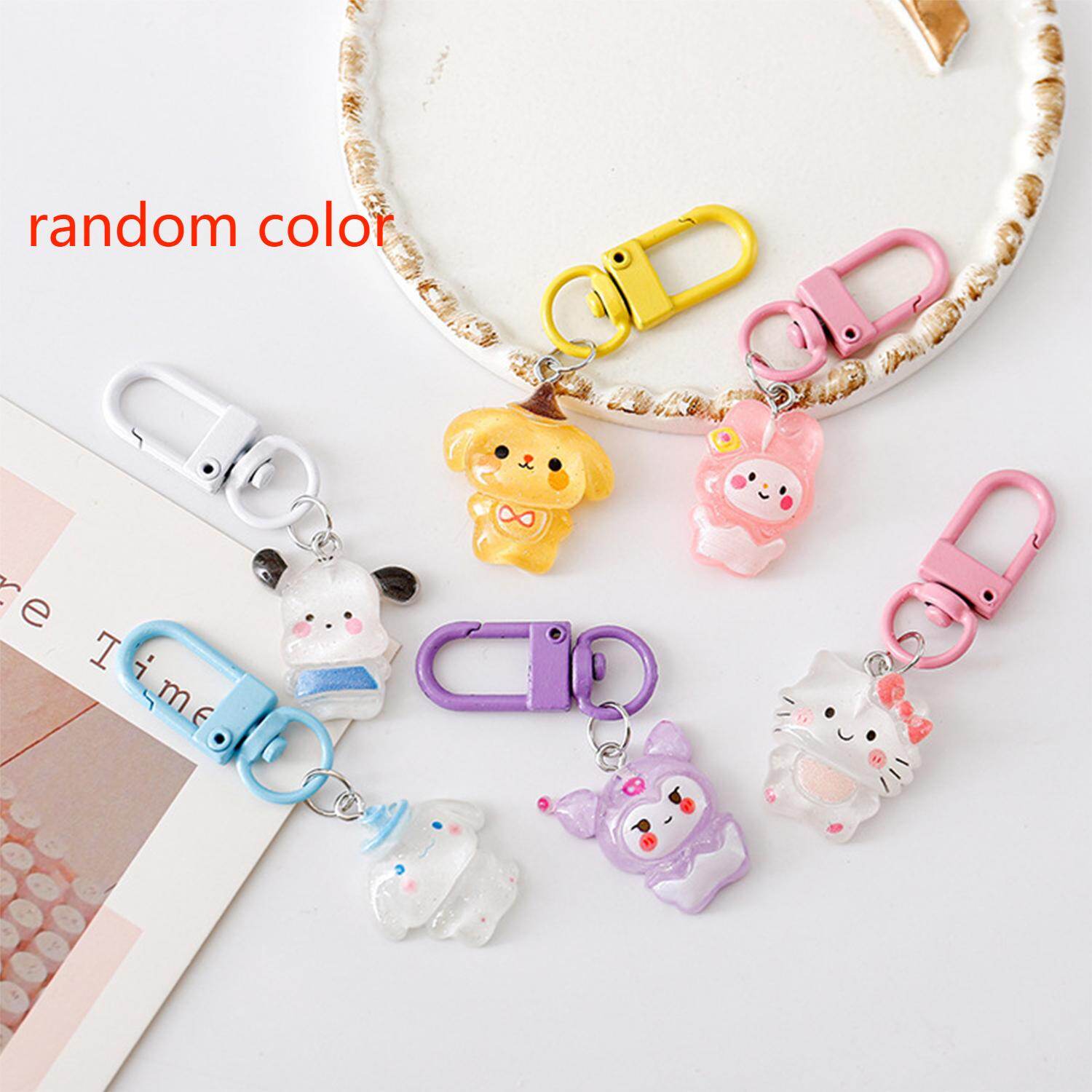 1Pc Cartoon Soft Animal Keychain Cute Plush Bear Keyring For Women Rabbit Frog Doll Keychain Backpack Pendant Ornaments Girls Gift