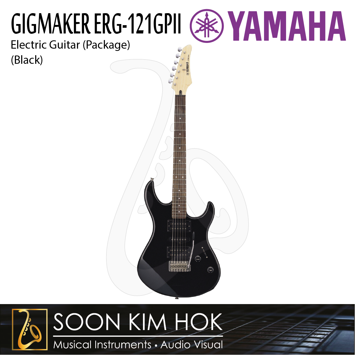 yamaha electric guitar package erg121gpii black