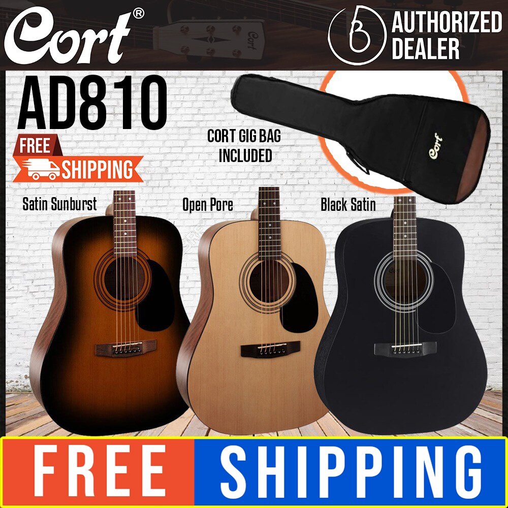 CORT AD810 OPB/マットブラック Cort AD810 Black Satin Dreadnought