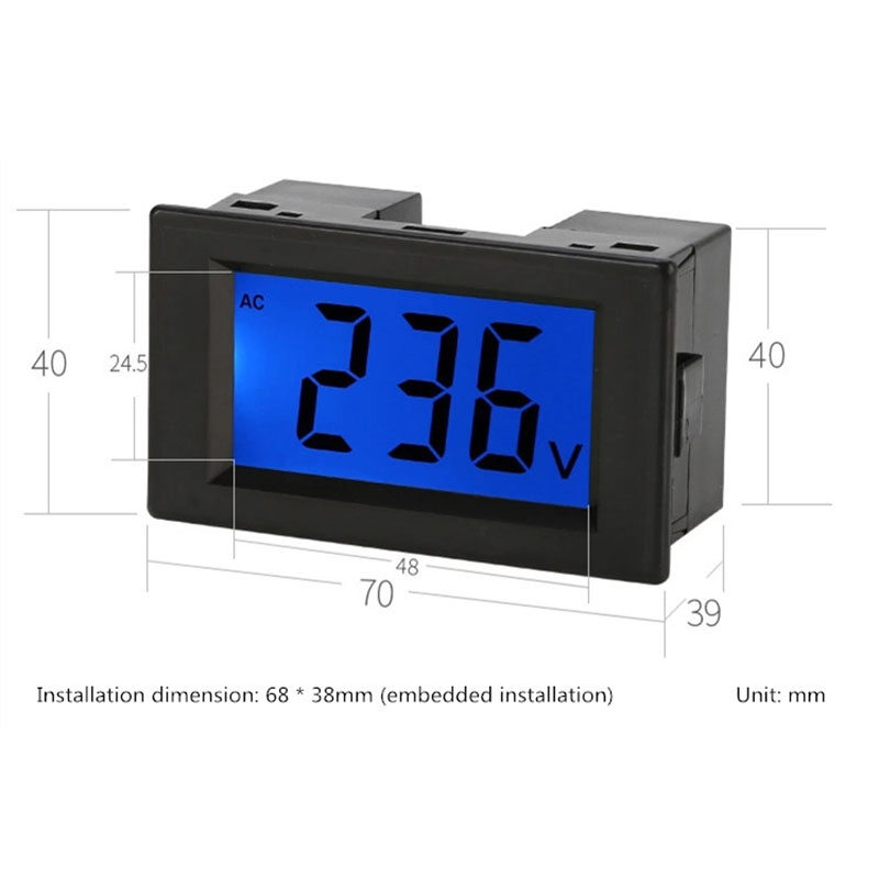 Dụng Cụ Đo Điện Xoay Chiều Màn Hình Kỹ Thuật Số LCD D85-120 Vôn Kế 2 Dây AC 80-500V