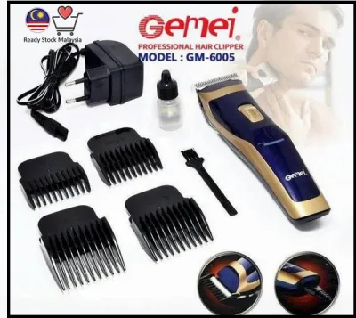 【Ready Stock】 Original PROGEMEI GEEMY GM-6005 Zero Adjustable Professional Rechargeable Hair trimmer Electric Hair Clipper Hair Trimmer