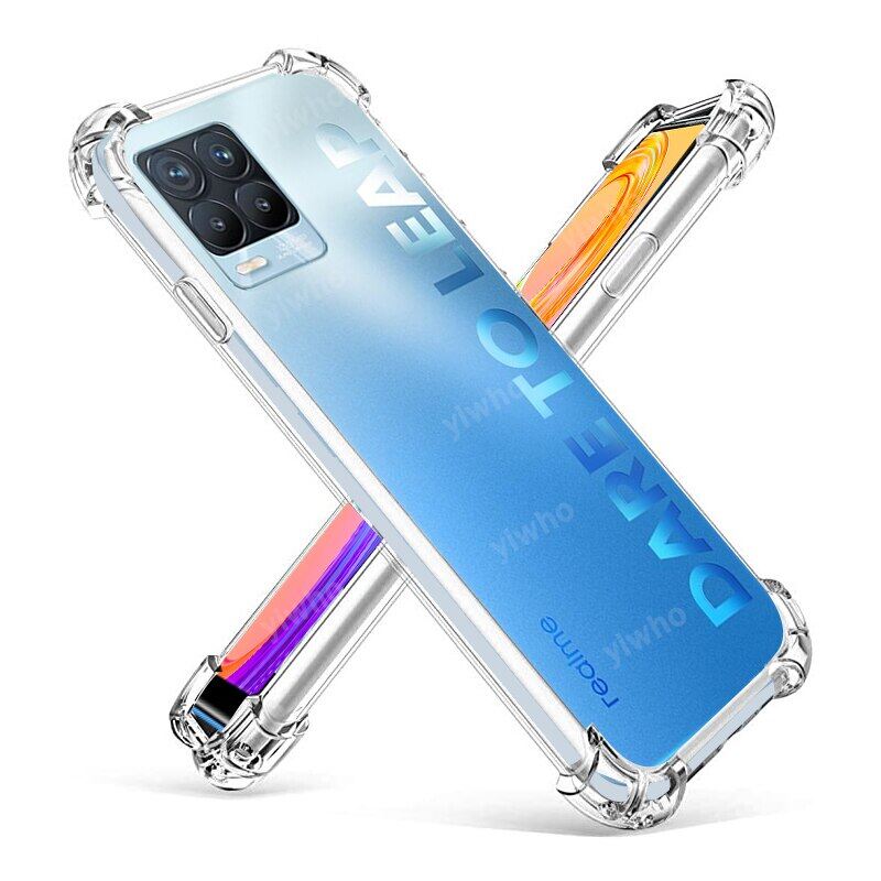 For Oppo Realme 8Pro Case on Realme 8 7 6 Realme 5 5i Pro C21 7i 7 5G F9 F11 F15 F17 Reno 3 4 5 Pro A71 A81 A37 A94 A92 A52 A72 Clear Transparent Phone Cases Silicone Shockproof for Oppo Find X3