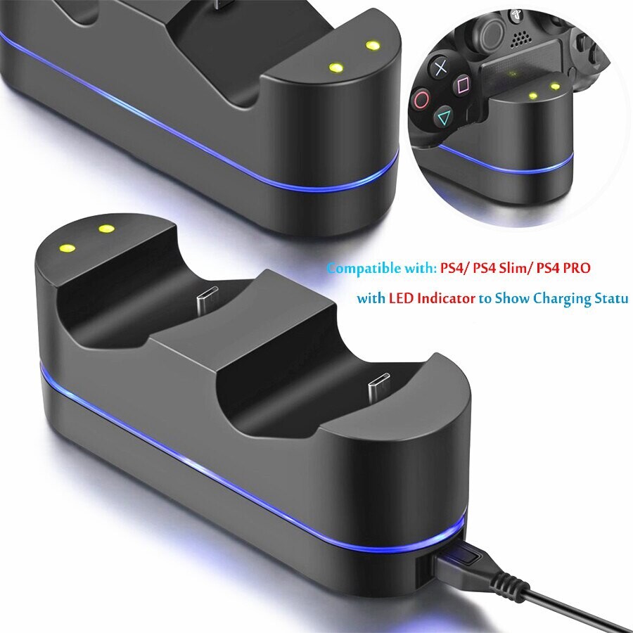 Đế Sạc Bộ Điều Khiển PS4 Cho PlayStation4 / Slim PS Pro Dualshock 4 Đế Sạc Bộ Điều Khiển Tay Cầm Chơi Game Có Dây Cáp