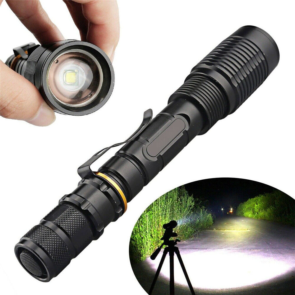 Original 350000lm siêu zoom đèn pin Tactical T6 LED Torch đèn pha cho cắm trại ngoài trời-INTL