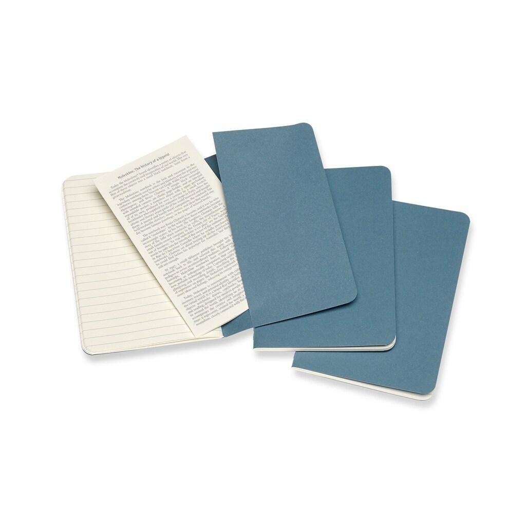 {HAOYA Stationery Store} Moleskine Cahier Journal Notebook Set of 3 (Brisk Blue)