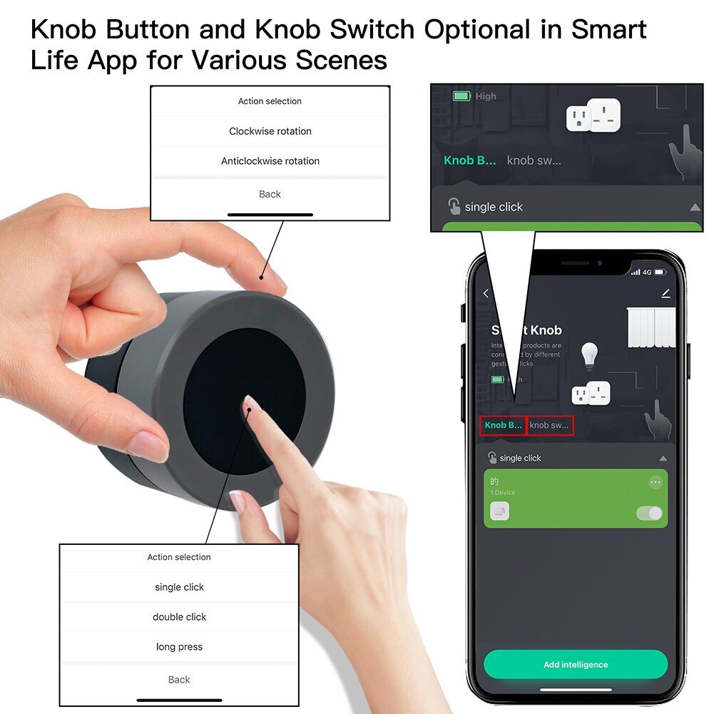 【COD】New Tuya ZigBee Smart Knob Switch Wireless Scene Switch Button Controller Battery Powered Automation Scenario Smart Life App