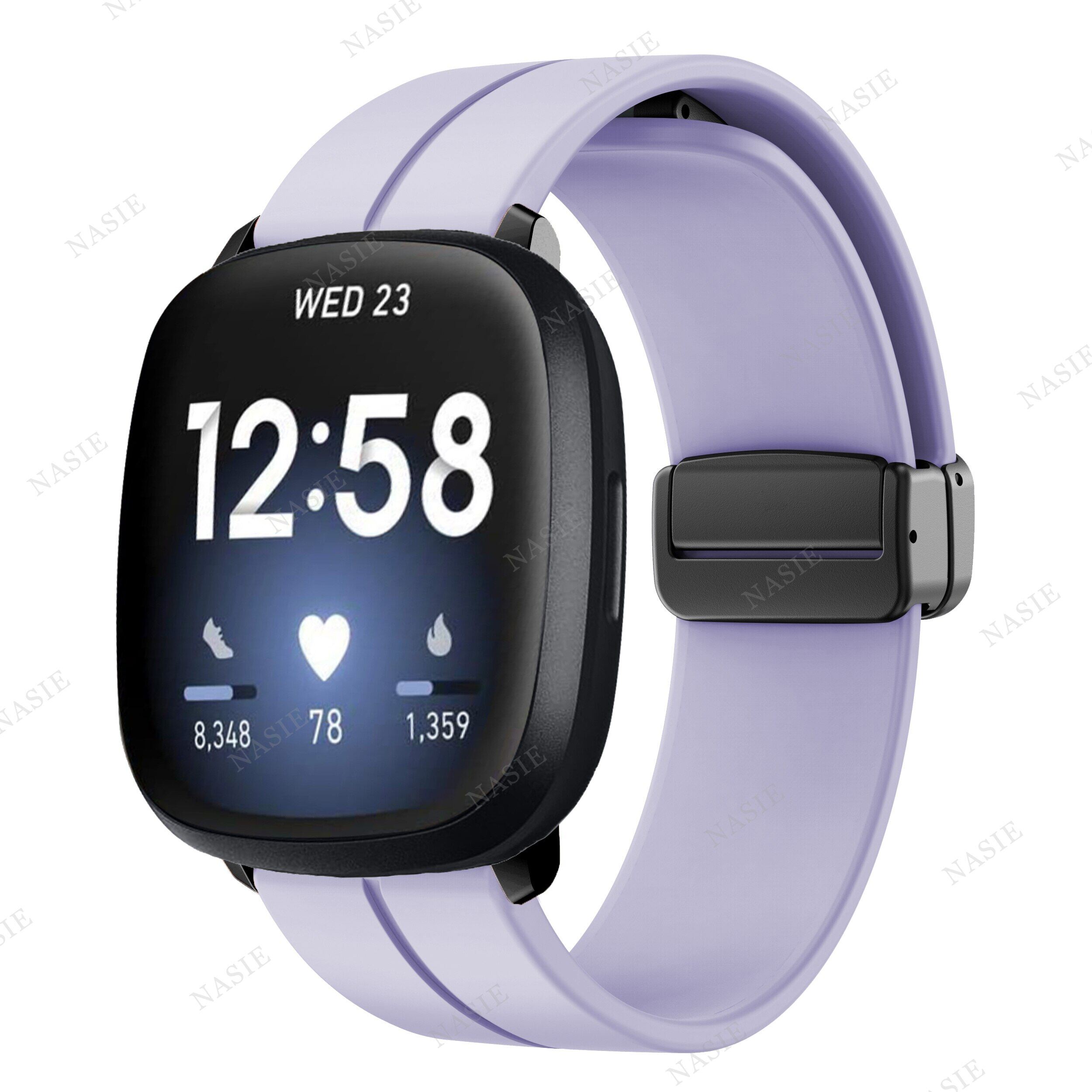 Magnetic Silicone strap for Fitbit Versa 4 3 2 band Bracelet Lite Watchband Accessorie For Fitbit Sense 2