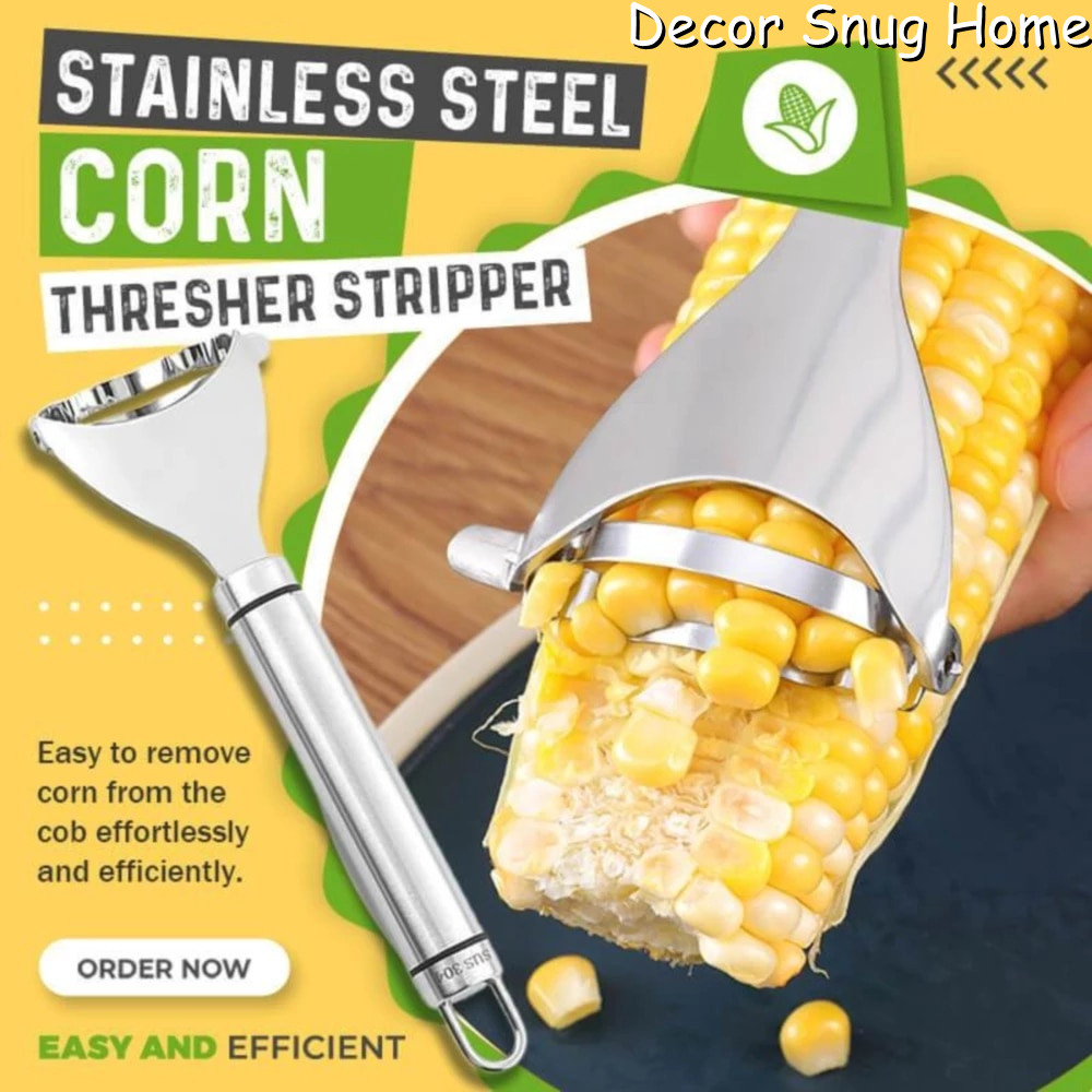 【On Sale】304 Stainless Steel Corn Thresher Stripper Peeler Kitchen Tool Corn Cutter Cob Peeler Stripper Kerne