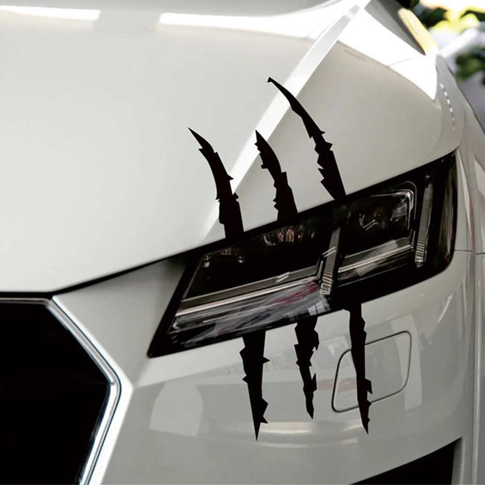 Funny Claw Scratch Stripe Phản Quang Xe Đèn Pha Decal Sticker Trang Trí