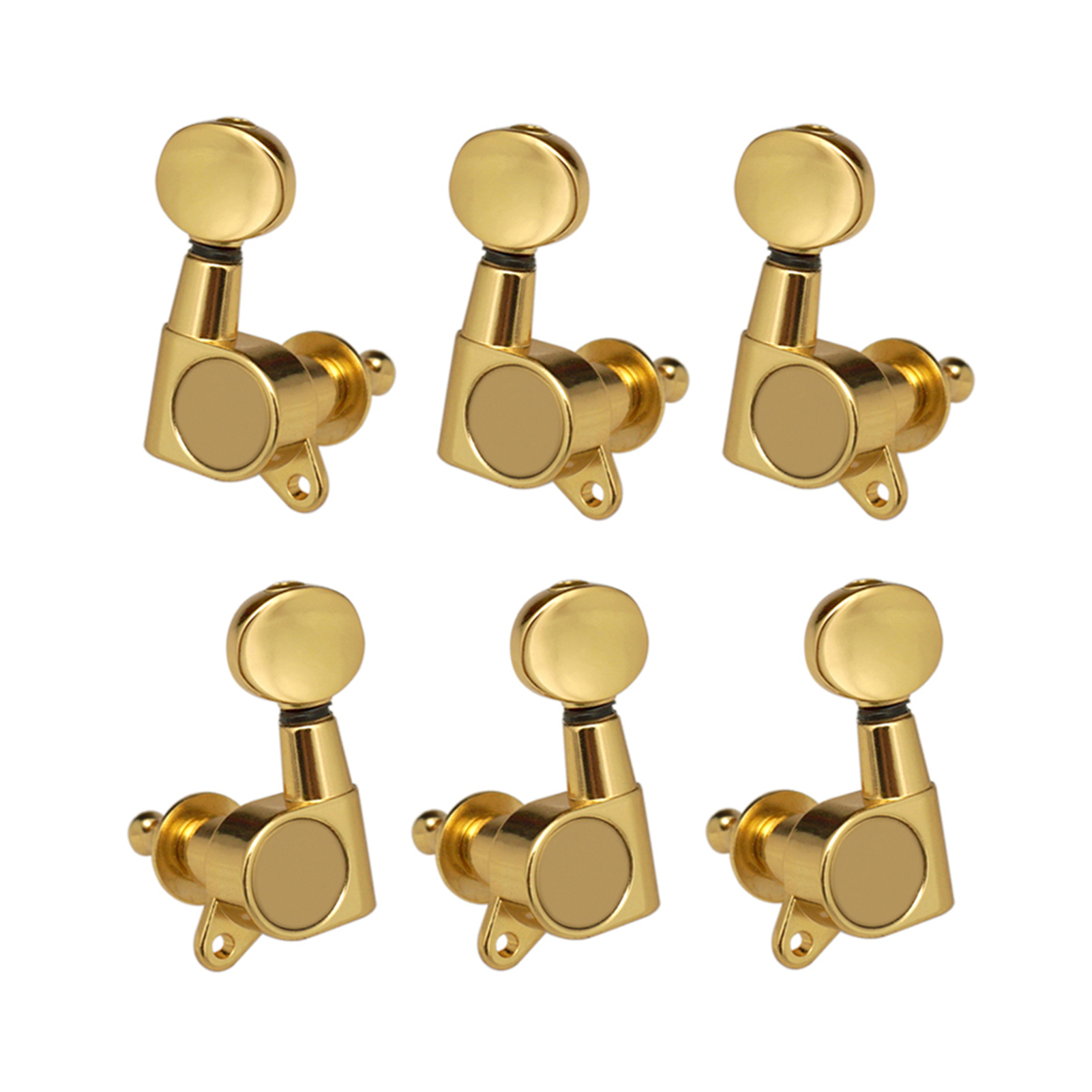Chốt điều chỉnh dây đàn ghi ta đầu máy đóng kín máy điều chỉnh phím điều chỉnh nút hình bầu dục 3 trái 3 phải dành cho guitar điện hoặc guitar acoustic, vàng crôm