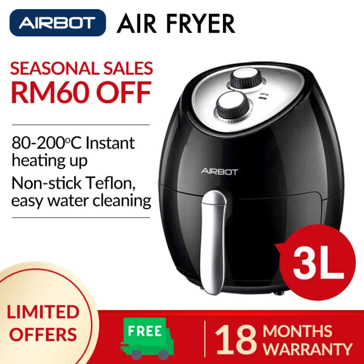 Airbot Air Fryer Af100 3l 18 Months Air Fryer Oil Free Single Pod Non Stick 30 Mins Timer Roast Grill Bake Kitchen Aid Low Fat Diet Multicooker Air Frier Lazada