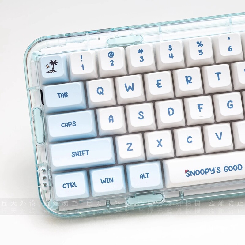Snoopy Keycap 133 Phím MDA Profile PBT Nắp Phím Thăng Hoa Cho Công Tắc Cherry MX Bàn Phím Cơ Keychron/RK61/GK61/Anne Pro 2