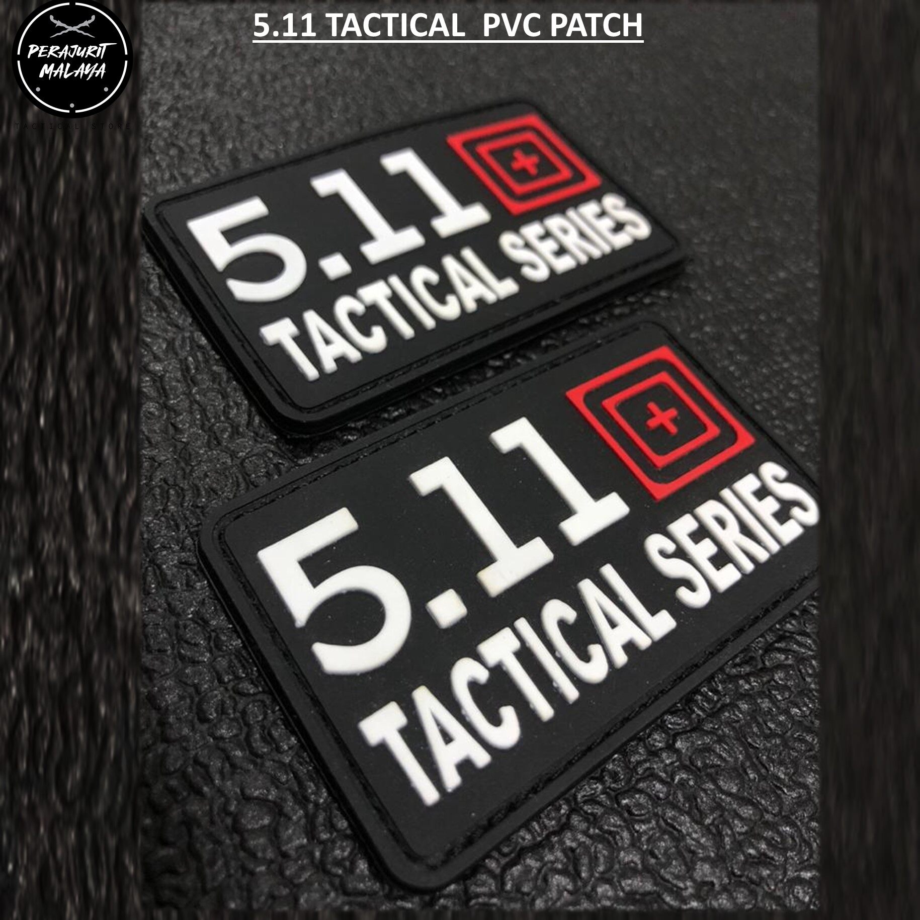 5.11 Tactical Series Rubber Patches Military Hook Back