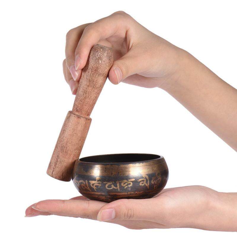 Exquisite 2.8 Inch Handmade Tibetan Bell Metal Singing Bowl with Striker for Buddhism Buddhist Meditation & Healing Relaxation
