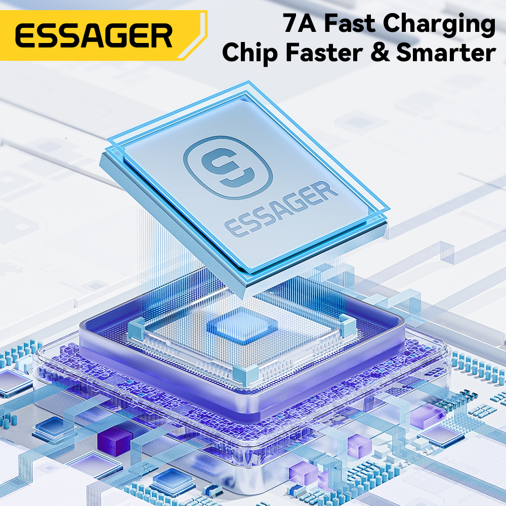 Essager 100W USBA để Loại C Cáp 7A USB cáp sạc nhanh Loại C cho Iphone Samsung Xiaomi Huawei mate60 Pro Honor nhanh chóng sạc Loại C Cáp