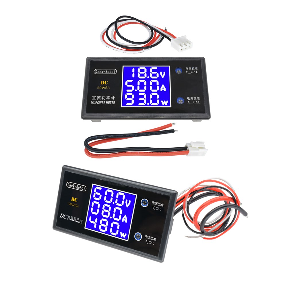 Original Aideepen DC 100V 10A 1000W Digital LCD Display Voltmeter Wattmeter Current Power Tester