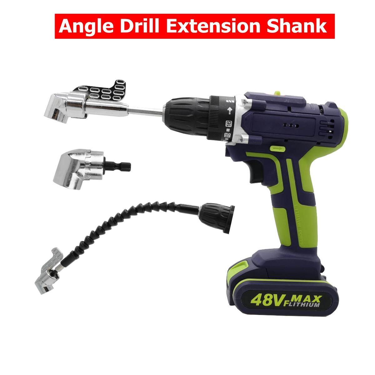 SIQIFENG 105 Degree Right Angle Extension 1/4" Hex Screwdriver Bit Power Drill Holder Attachment Flexible Shaft Bit for Electric Drill/Manual Wrench -