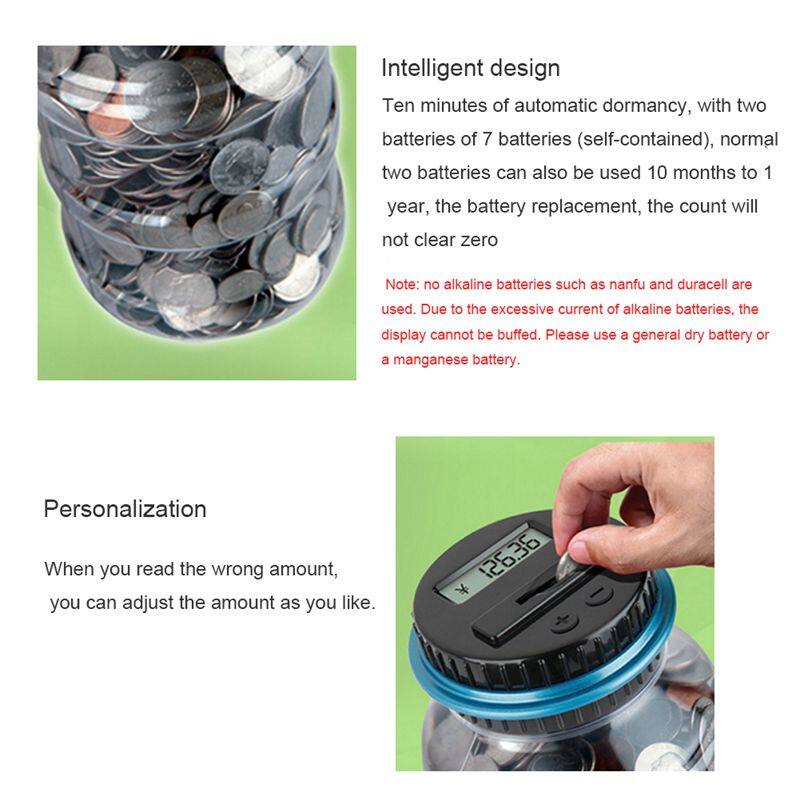 Piggy Bank Digital Counting Coin Bank Creative Large Money Saving Box