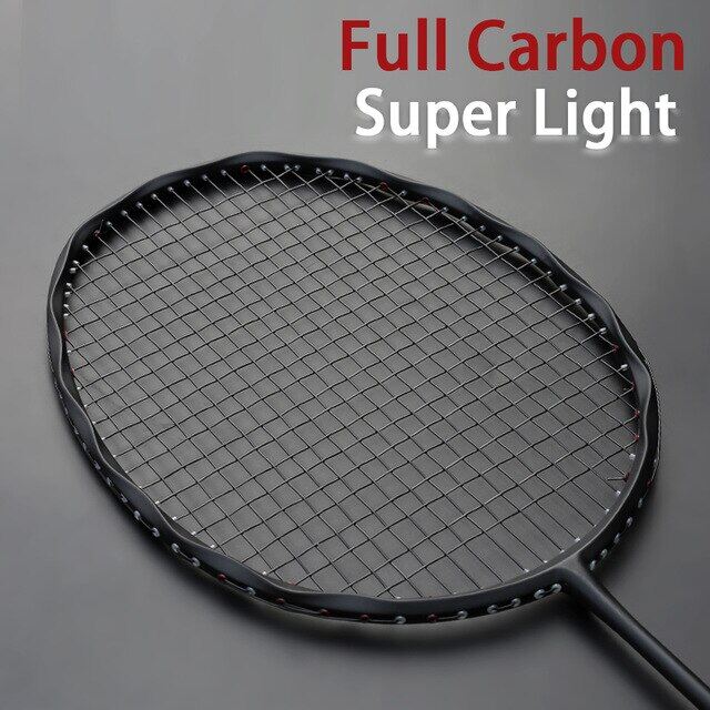 Carbon Fiber Badminton Rackets 4U Professional Offensive Type Rackets With Bags Strings 22-30LBS Racquet Speed Sports
