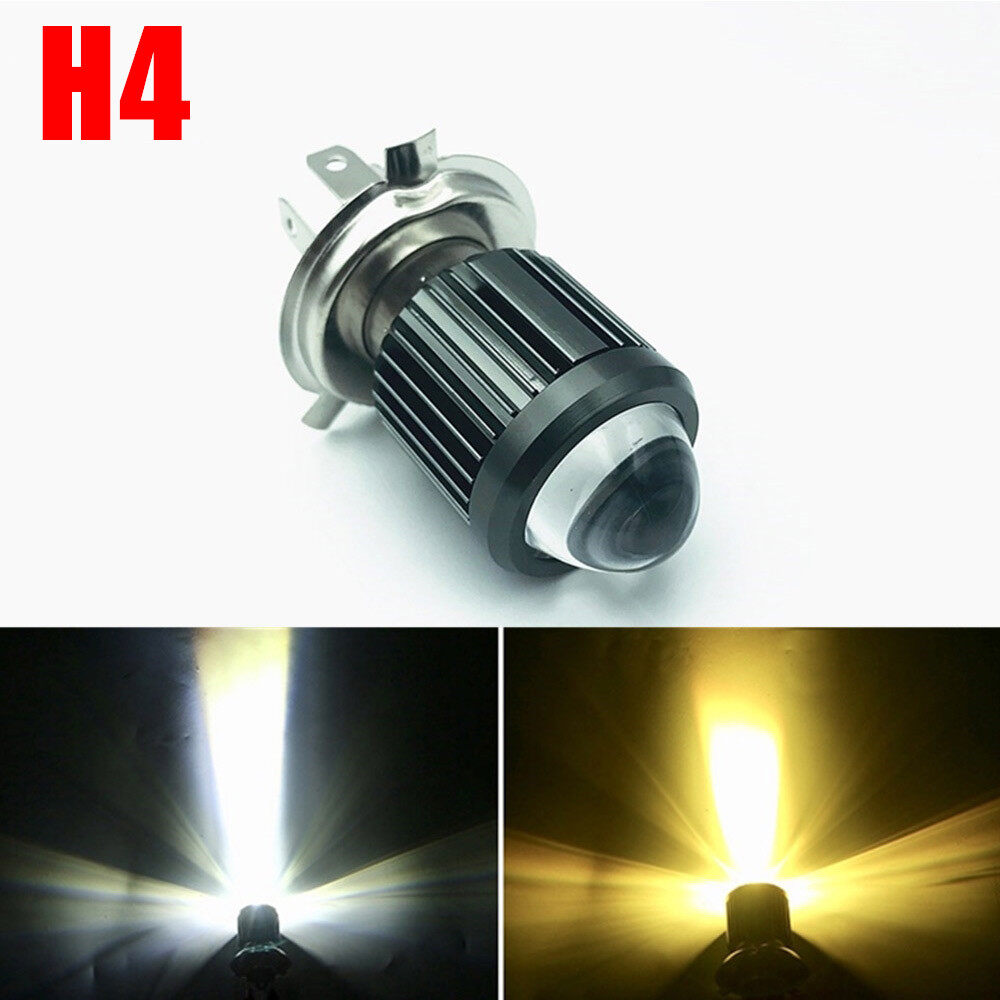 1 pcs h4 h6 ba20d moto led headlight motorcycle light splice bulb moto 6000lm hi lo lens scooter lamp fog lamp accessories 6000k 12v
